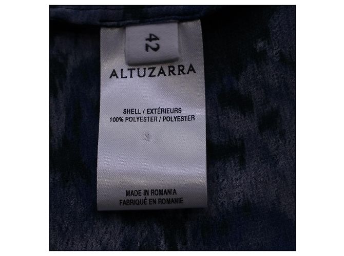 Altuzarra Chika Printed Blouse in Navy Blue Polyester - view 6