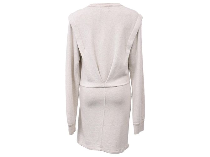 Abito Mini in Jersey Michaela Étoile Isabel Marant in Viscosa Bianca Bianco Crudo - vista 3