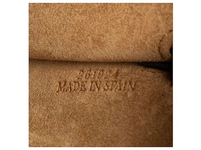 Loewe Piccola Borsa a Spalla in Tweed di Pelle di Vitello Gate Nero - vista 6