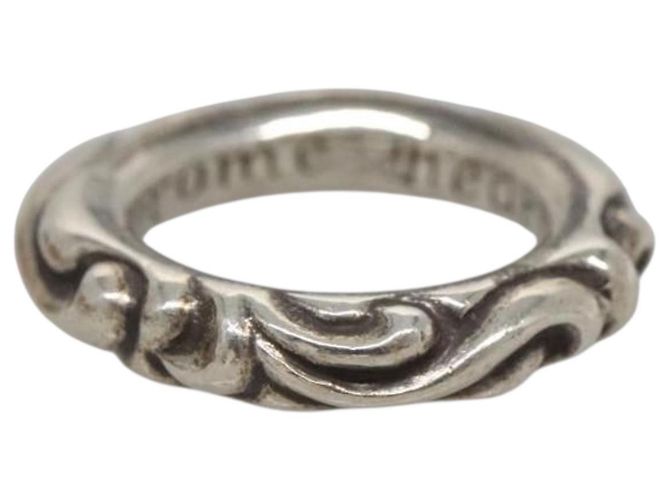 Scroll Band Ring Chrome Hearts Ag925 Silber Auth 128899M - Ansicht 2