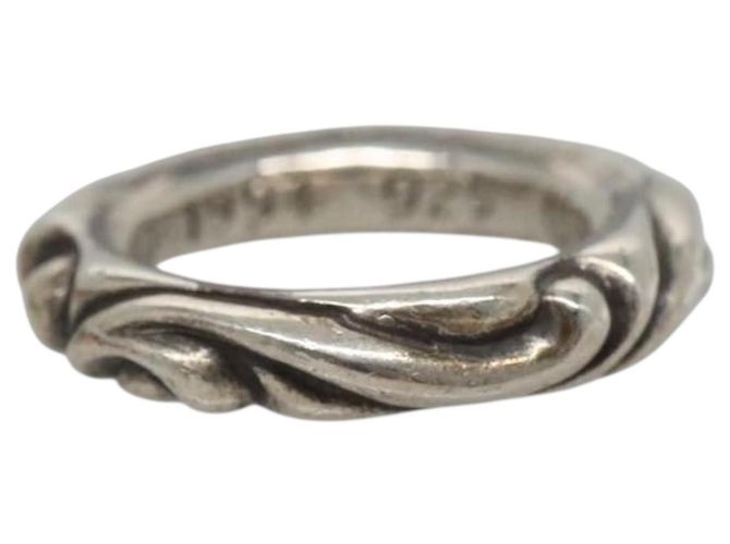 Scroll Band Ring Chrome Hearts Ag925 Silber Auth 128899M - Ansicht 3