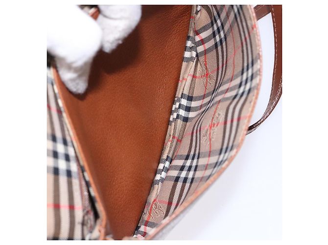 Autre Marque Borsa a Spalla Burberrys in Pelle Marrone Oro Auth BA4256 D'oro - vista 21