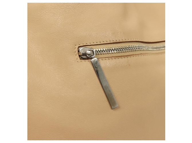 Gucci Borsa a Spalla in Pelle Beige Argento Auth bs27650 - vista 14