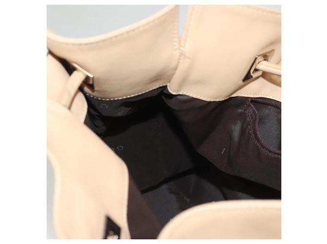 Gucci Borsa a Spalla in Pelle Beige Argento Auth bs27650 - vista 19