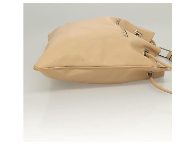 Gucci Borsa a Spalla in Pelle Beige Argento Auth bs27650 - vista 4