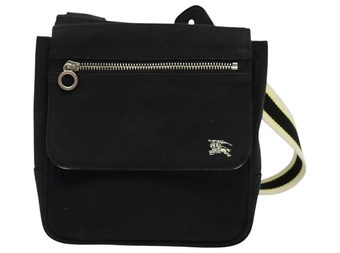 Borsa a spalla Burberry Blue Label in tela nera e argento autentica bs27397 Nero - vista 13