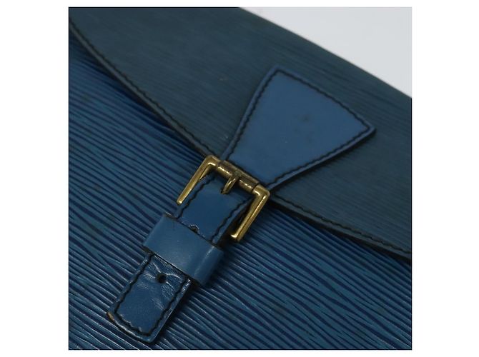 LOUIS VUITTON Epi June Feuille Schultertasche Blau M52155 LV Auth 135469 - Ansicht 18