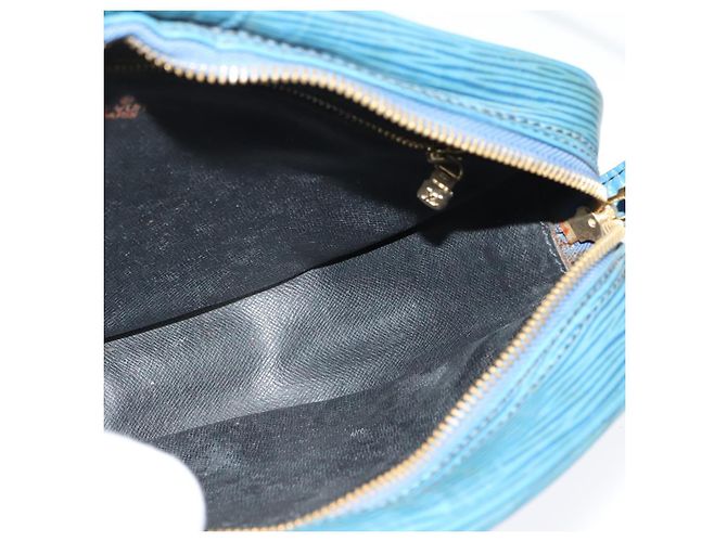 LOUIS VUITTON Epi June Feuille Schultertasche Blau M52155 LV Auth 135469 - Ansicht 20