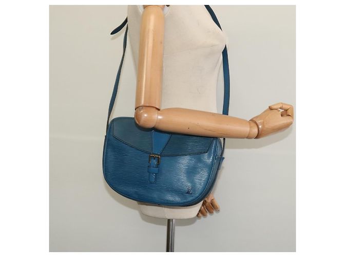 LOUIS VUITTON Epi June Feuille Schultertasche Blau M52155 LV Auth 135469 - Ansicht 22