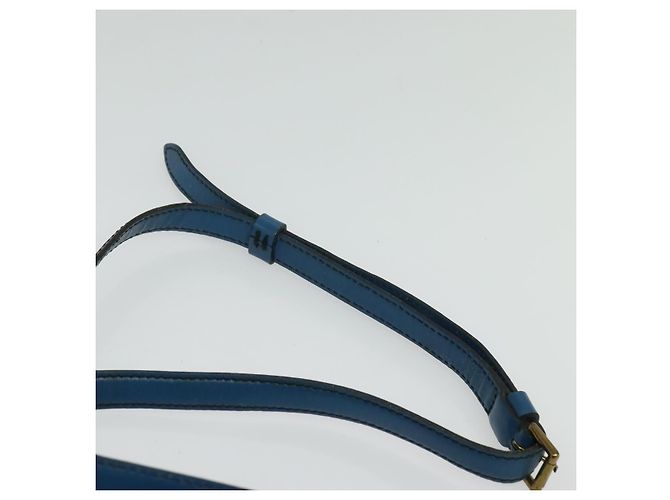 LOUIS VUITTON Epi June Feuille Schultertasche Blau M52155 LV Auth 135469 - Ansicht 8