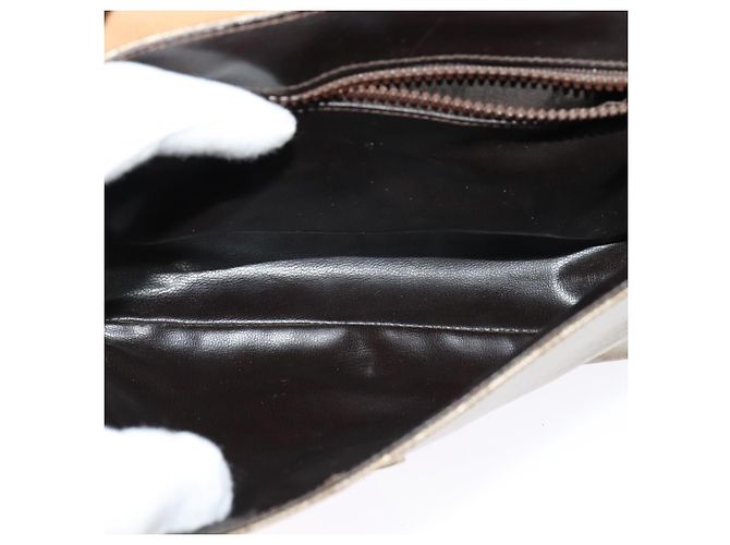 Céline Borsa a Spalla in Tela Macadam CELINE PVC Beige Oro Auth bs28302 D'oro - vista 10
