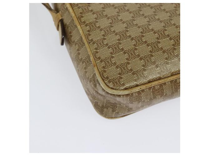Céline Borsa a Spalla in Tela Macadam CELINE PVC Beige Oro Auth bs28302 D'oro - vista 16