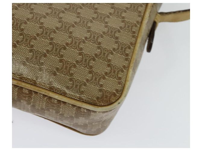 Céline Borsa a Spalla in Tela Macadam CELINE PVC Beige Oro Auth bs28302 D'oro - vista 17