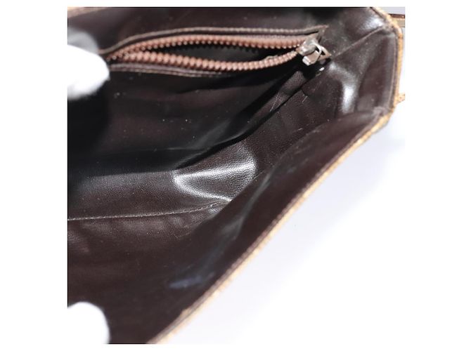 Céline Borsa a Spalla in Tela Macadam CELINE PVC Beige Oro Auth bs28302 D'oro - vista 20