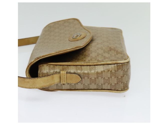 Céline Borsa a Spalla in Tela Macadam CELINE PVC Beige Oro Auth bs28302 D'oro - vista 3