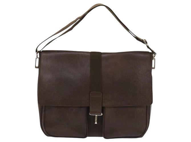 Bulgari Borsa a Spalla BVLGARI in Pelle Marrone Argento Autentica bs28028 - vista 13