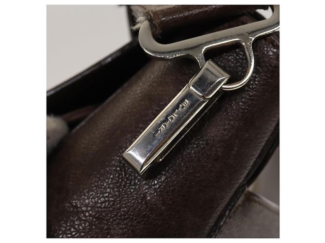 Bulgari Borsa a Spalla BVLGARI in Pelle Marrone Argento Autentica bs28028 - vista 18
