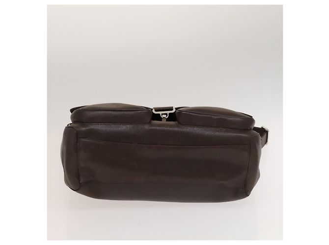 Bulgari Borsa a Spalla BVLGARI in Pelle Marrone Argento Autentica bs28028 - vista 5