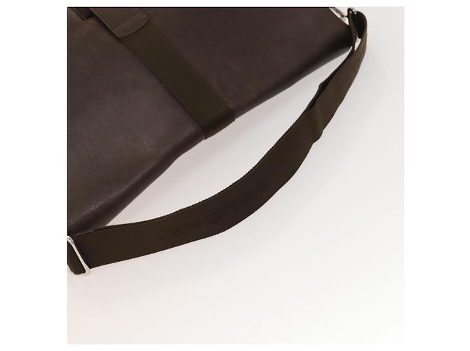 Bulgari Borsa a Spalla BVLGARI in Pelle Marrone Argento Autentica bs28028 - vista 7