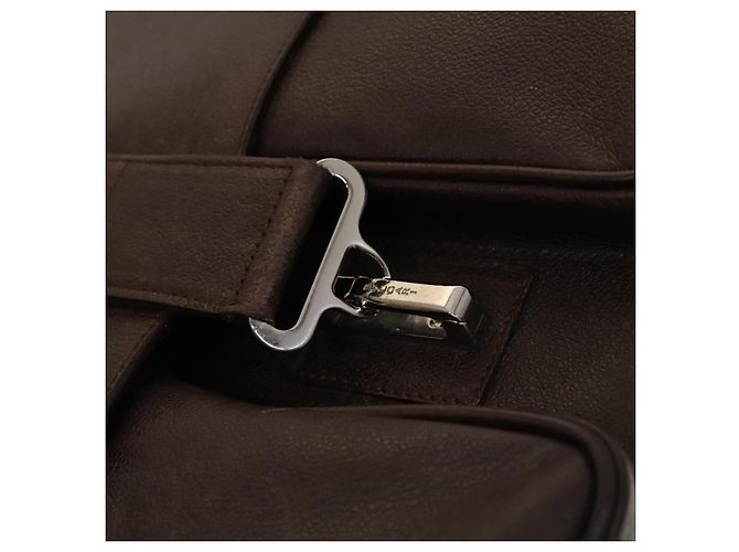 Bulgari Borsa a Spalla BVLGARI in Pelle Marrone Argento Autentica bs28028 - vista 9