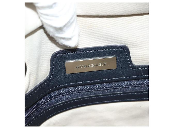 BURBERRY Tote Bag Canvas Beige Silver Auth bs27693 Silvery - view 11