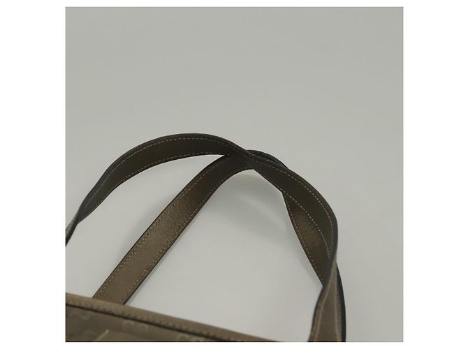 GUCCI GG Implementierung Tote Bag PVC Khaki Silber 211138 Auth sw1132 - Ansicht 11