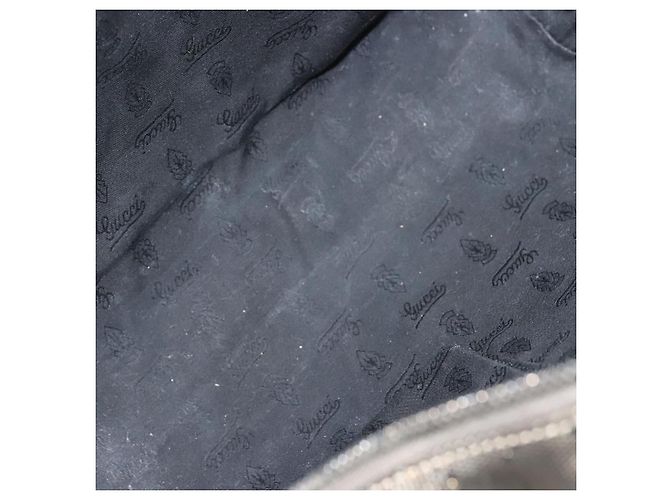 GUCCI GG Implementierung Tote Bag PVC Khaki Silber 211138 Auth sw1132 - Ansicht 20