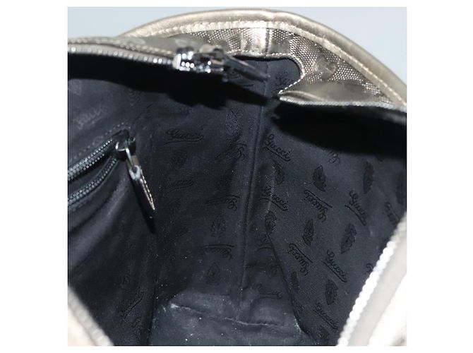 GUCCI GG Implementierung Tote Bag PVC Khaki Silber 211138 Auth sw1132 - Ansicht 21