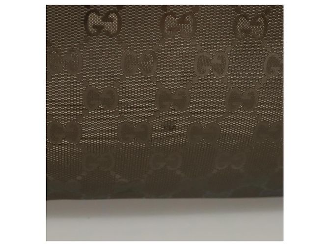 GUCCI GG Implementierung Tote Bag PVC Khaki Silber 211138 Auth sw1132 - Ansicht 4
