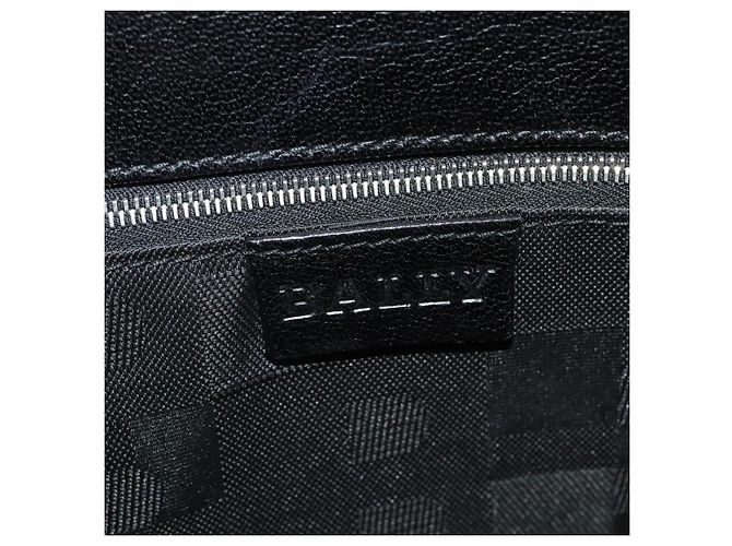 BALLY Borsa Tote in Pelle Nera Argento Auth 132476 Nero - vista 17
