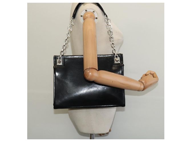 BALLY Borsa Tote in Pelle Nera Argento Auth 132476 Nero - vista 21