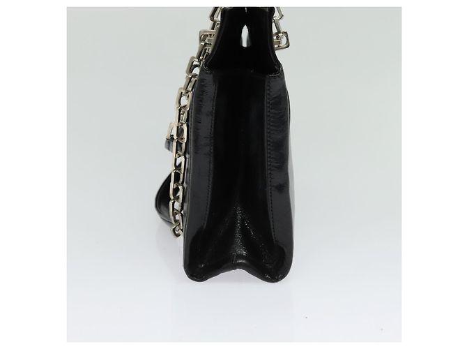 BALLY Borsa Tote in Pelle Nera Argento Auth 132476 Nero - vista 4