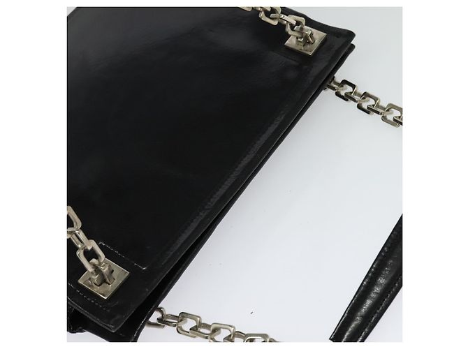 BALLY Borsa Tote in Pelle Nera Argento Auth 132476 Nero - vista 6
