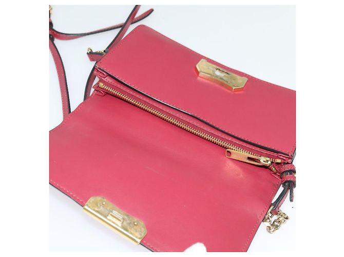 Burberry Portafoglio a Catena in Pelle Rosa Oro Auth bs28328 D'oro - vista 10