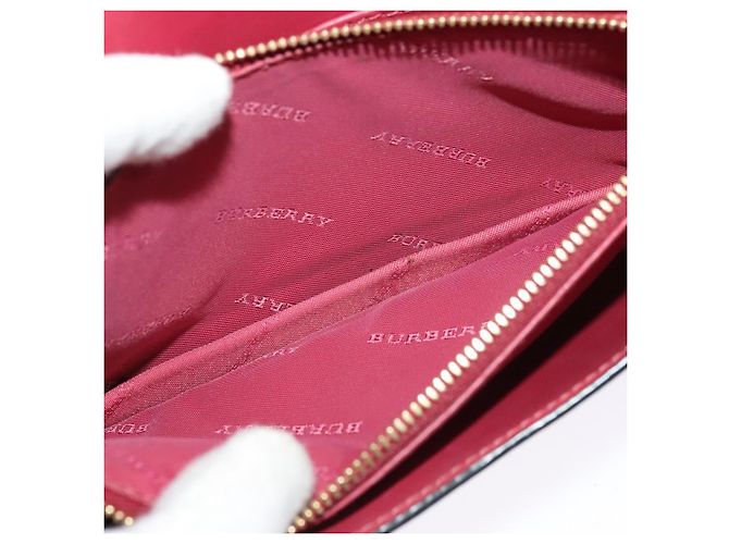 Burberry Portafoglio a Catena in Pelle Rosa Oro Auth bs28328 D'oro - vista 12