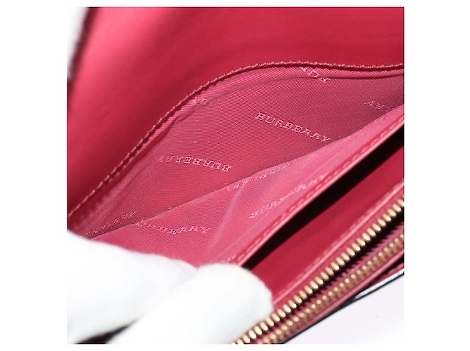 Burberry Portafoglio a Catena in Pelle Rosa Oro Auth bs28328 D'oro - vista 22