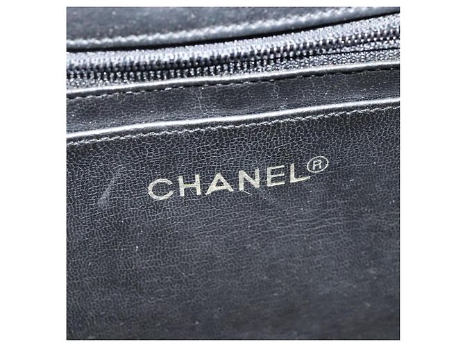 CHANEL Borsa a Spalla Matelassé in Pelle di Agnello Nera Oro CC Auth bs28257 Nero D'oro - vista 19