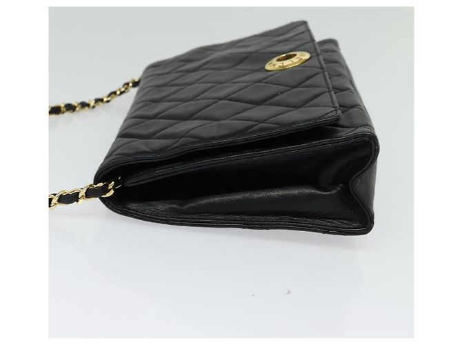 CHANEL Borsa a Spalla Matelassé in Pelle di Agnello Nera Oro CC Auth bs28257 Nero D'oro - vista 3