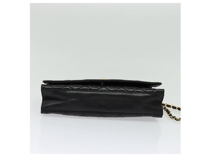CHANEL Borsa a Spalla Matelassé in Pelle di Agnello Nera Oro CC Auth bs28257 Nero D'oro - vista 5