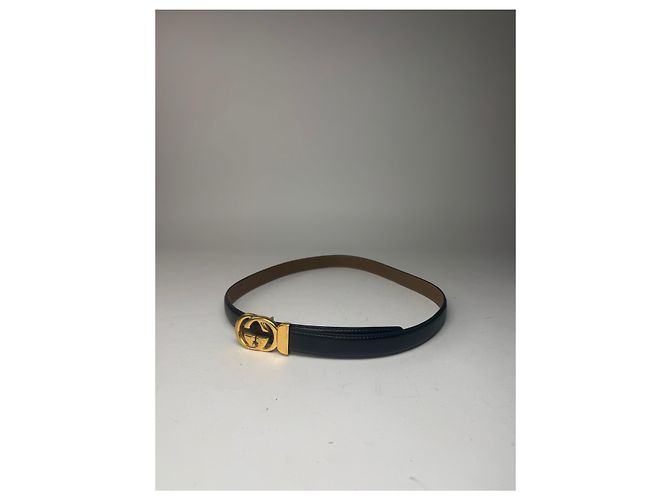 Vintage Gucci Ledergürtel schwarz - Ansicht 10