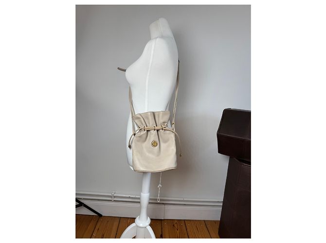 Céline Vintage Celine Seau16 Ledertasche grau weiß - Ansicht 13