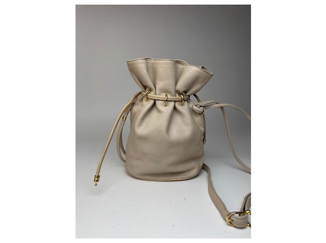Céline Vintage Celine Seau16 Ledertasche grau weiß - Ansicht 15