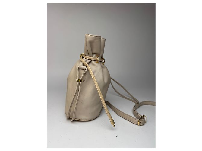 Céline Vintage Celine Seau16 Ledertasche grau weiß - Ansicht 8