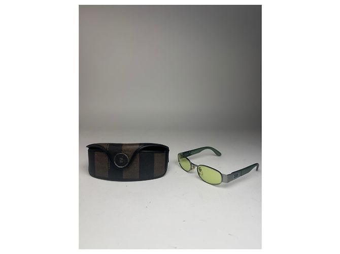 Occhiali da sole retro Fendi Roma vintage verdi Verde - vista 10