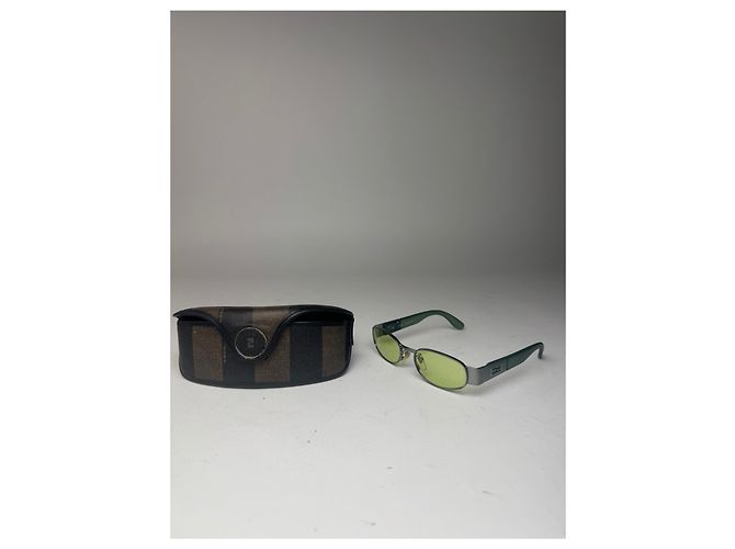 Occhiali da sole retro Fendi Roma vintage verdi Verde - vista 15