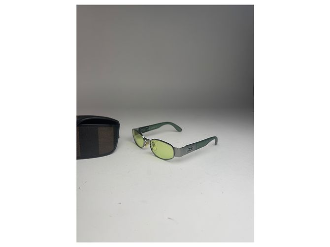 Occhiali da sole retro Fendi Roma vintage verdi Verde - vista 4