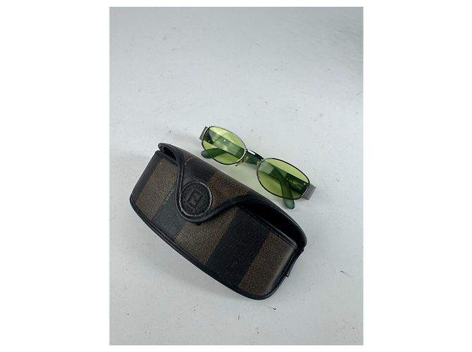 Occhiali da sole retro Fendi Roma vintage verdi Verde - vista 8
