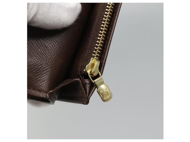 LOUIS VUITTON Cartera Bifold Brazza Damier Ebene N60017 Auth BA4079 - vista 10