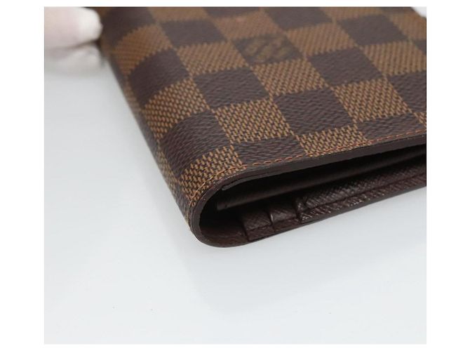 LOUIS VUITTON Cartera Bifold Brazza Damier Ebene N60017 Auth BA4079 - vista 14