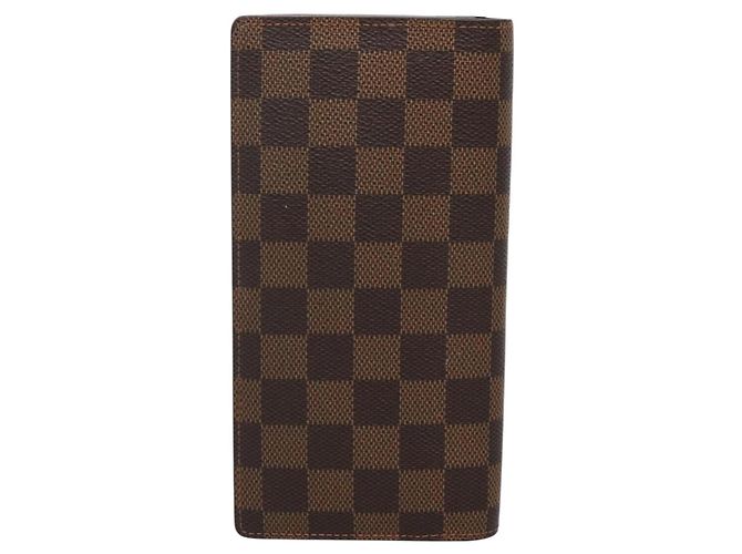 LOUIS VUITTON Cartera Bifold Brazza Damier Ebene N60017 Auth BA4079 - vista 2